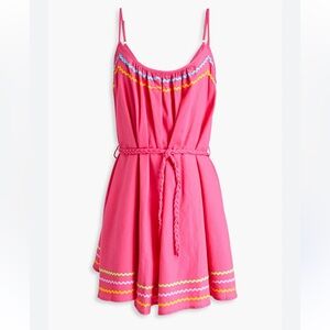 NWT Olivia Rubin Belted Cotton Mini Dress US Size‎ 8 Pink